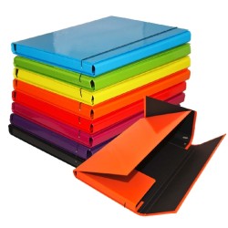 Teczka skrzydłowa z gumką grzbiet 2cm niebieska Barbara